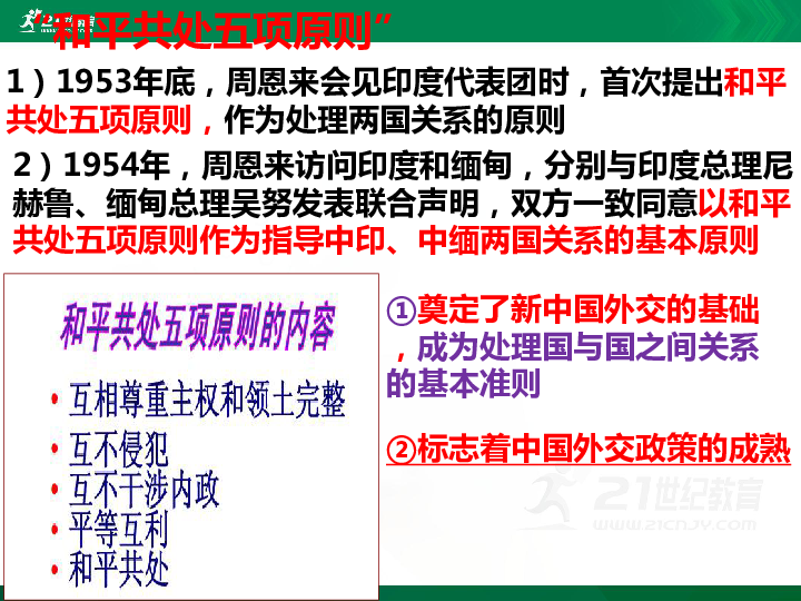 6.6独立自主的新中国外交 课件（21张PPT）