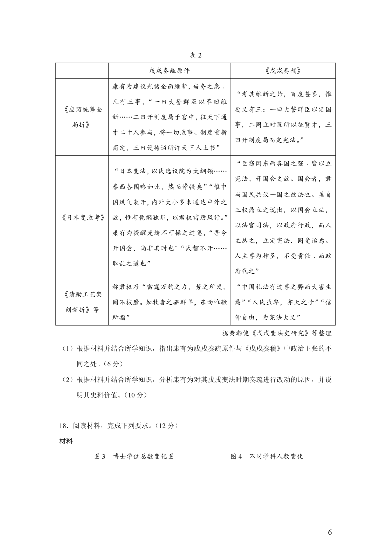 河北省张家口市2021年3月普通高中学业水平选择性模拟考试历史试题（Word版）