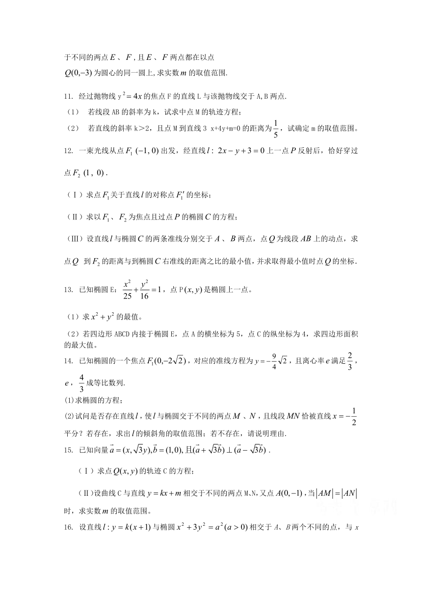 高考数学140分难点突破训练——圆锥曲线(含详解)