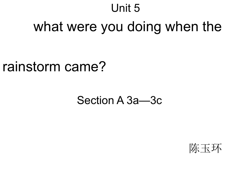 新版英语 八年级 下册 unit5 what were you doing when the   rainstorm came  3a-3c  公开课课件 （20张）