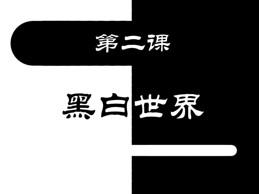 湘美版初一下册美术第2课 黑白世界(42张幻灯片)