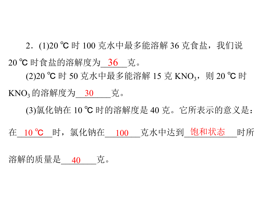 2013年广东省中考化学复习课件： 第16讲 溶液 溶解度