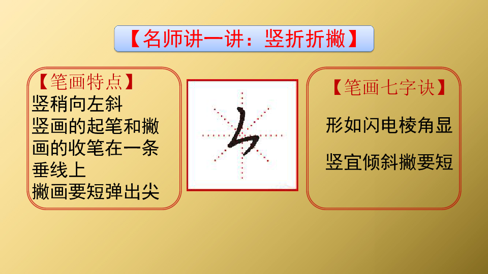 小学硬笔书法课件：012复习前五个笔画（22张幻灯片）