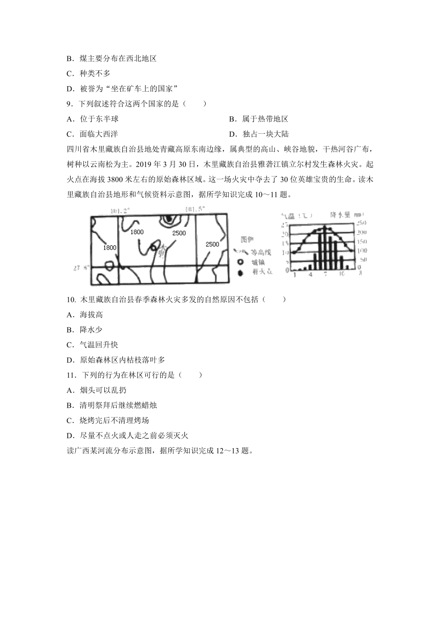 2020年广西北海市中考地理试卷（word版，含解析）