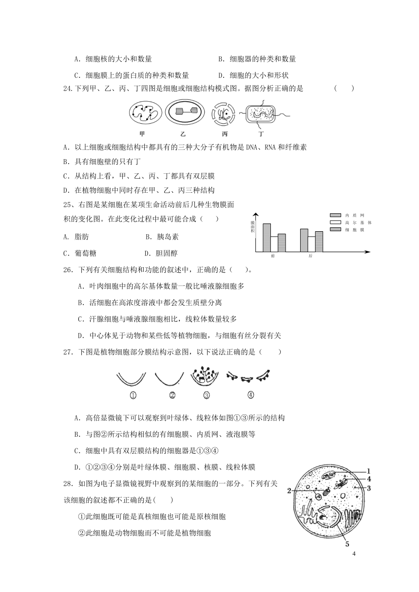 辽宁省铁岭高中2013-2014年高一下学期期初入学考试生物试题