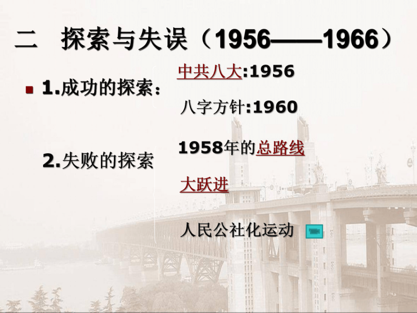 江西省横峰中学高中历史必修二课件 第11课：经济建设的发展与曲折 (共38张PPT)