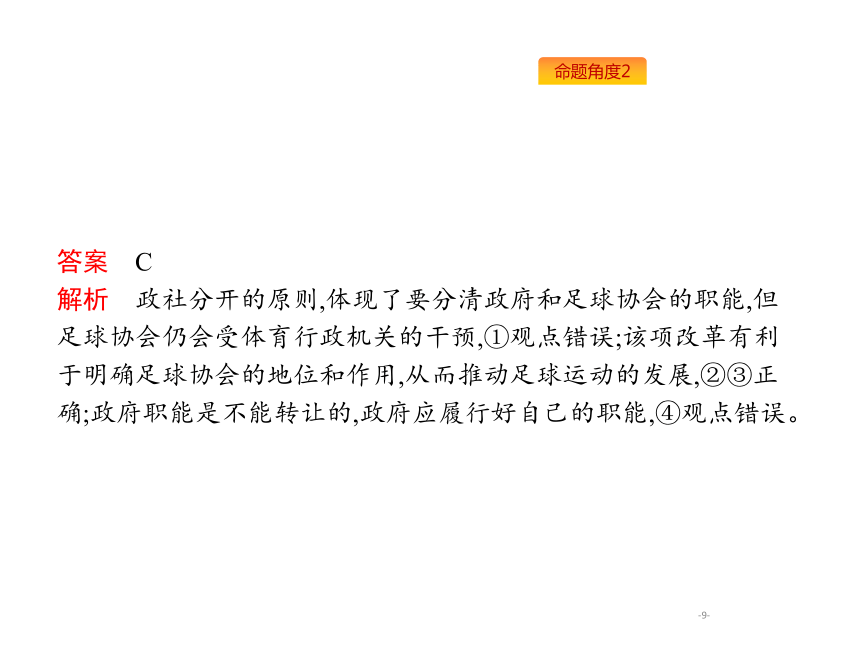 2019年高考政治专题复习课件：专题六为人民服务的政府（含最新2018高考真题）