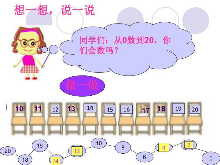 一年级上册数学课件6.11-20各数的认识的单元复习 人教新课标(共52张PPT)