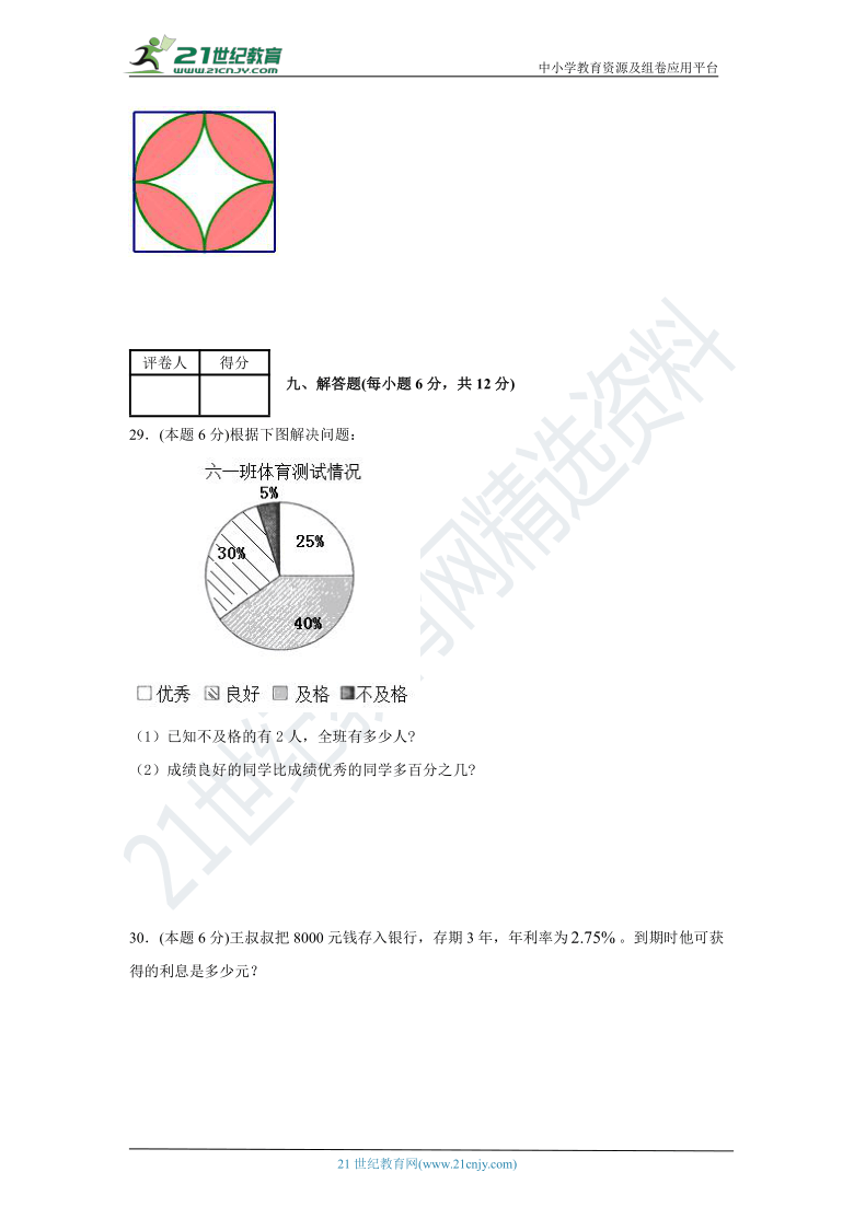 北京版小学数学六年级上册期末考试试题（含答案）