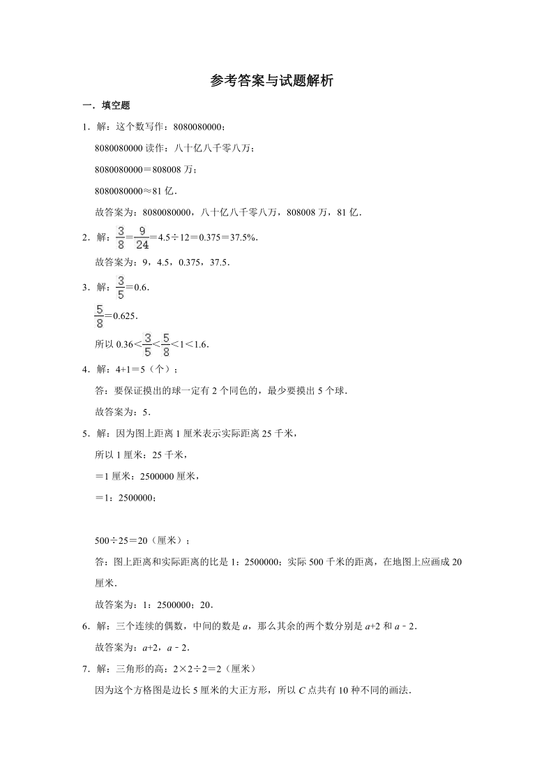 2021年湖北省十堰市小升初数学预测试卷（2）（有答案）