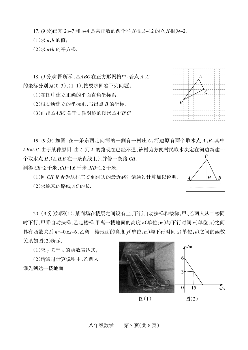 河南省焦作市中站区2021-2022学年八年级上学期期中数学试卷(pdf版含答案)