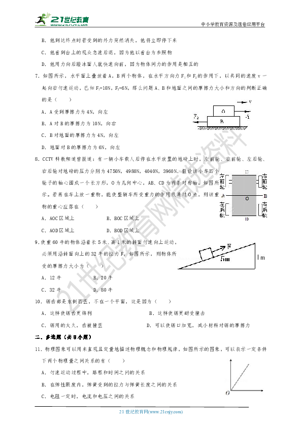 【期末复习】第六章 熟悉而陌生的力 期末易错检测试卷（含解析）