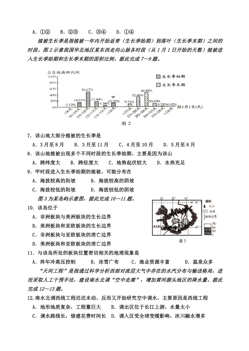 山东省潍坊市2016-2017学年高二下学期摸底统考(5月)高二地理试题