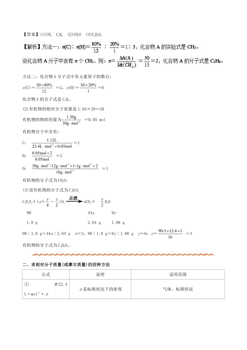 专题1.4.2有机物结构的确定-2017-2018学年高二化学人教版（选修5）Word版含解析