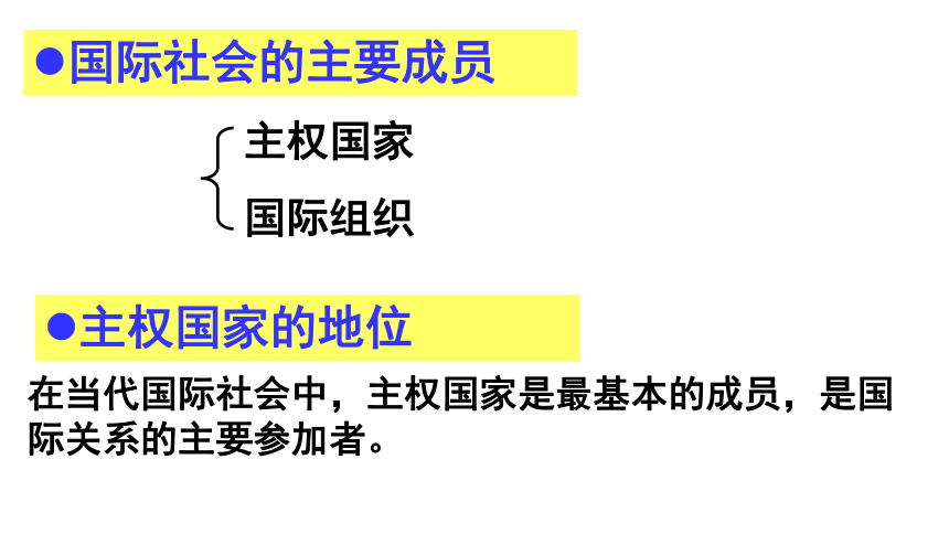 8.1国际社会的主要成员：主权国家和国际组织 课件共36张PPT