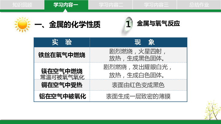 人教版九年级下册 第八单元课题 2 金属的化学性质第1课时 金属的化学性质（18张PPT）