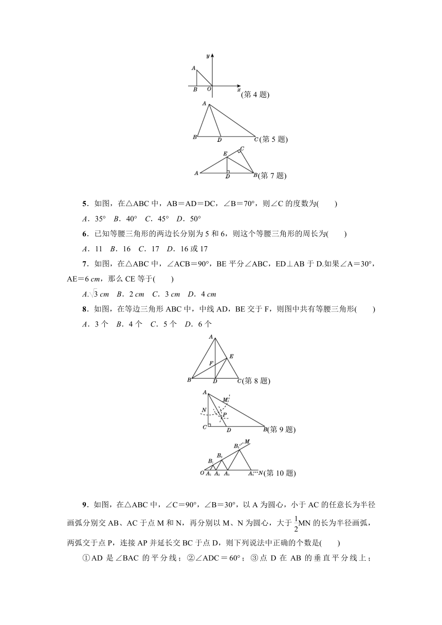 第15章 轴对称图形和等腰三角形 综合测试题