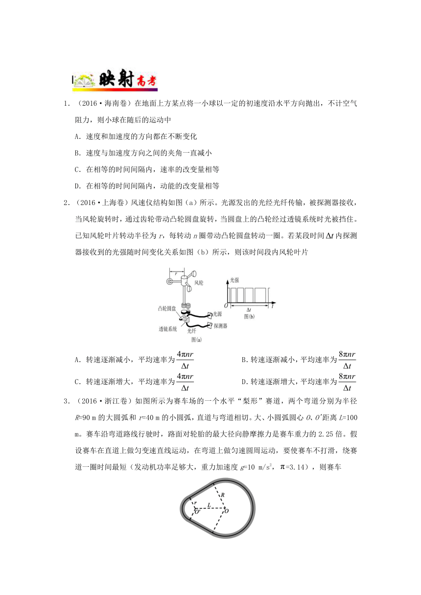 2017年高考物理高频考点解密--抛体运动与圆周运动：映射高考（含解析）