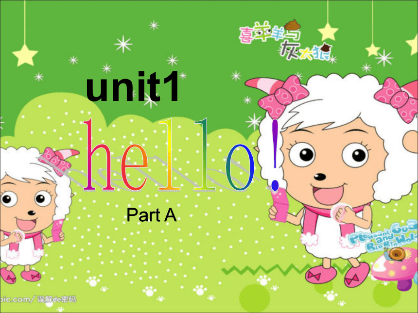 Unit 1 Hello Part A 课件