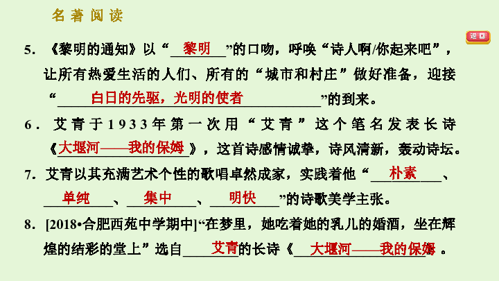 初中语文人教部编版九年级上册 专题五 名著阅读  课件（16张ppt）