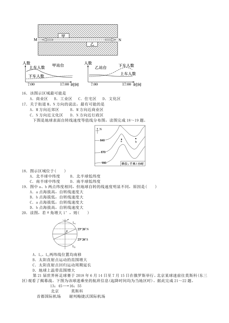 重庆市江津区高中2020-2021学年高一下学期期末考试地理试题 Word版含答案