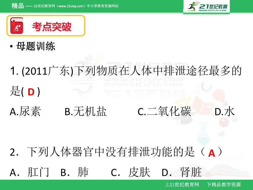 2018年广东省生物会考七年级下册复习课件 第五章（课件）