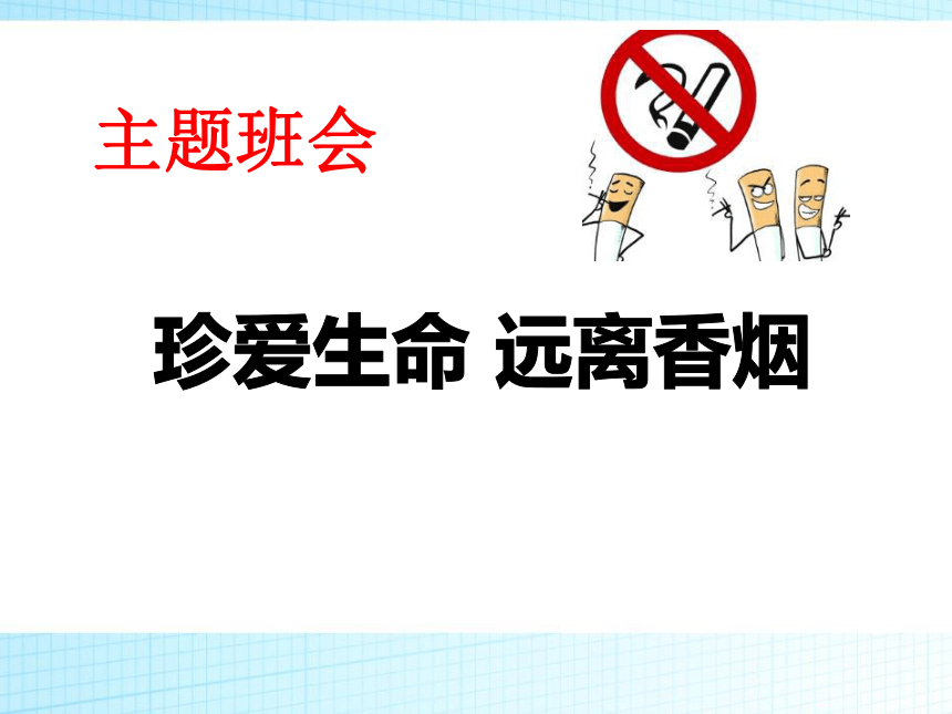 世界无烟日主题班会课件22ppt