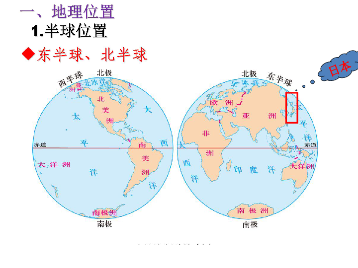 日本地理位置PPT图片