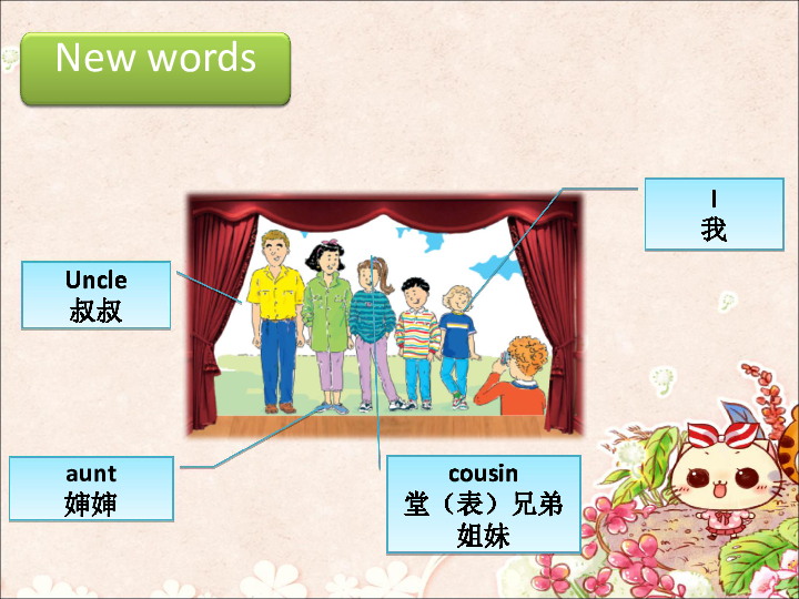 Unit 2 Lesson 11 Aunt Uncle Cousin  课件(共16张PPT)