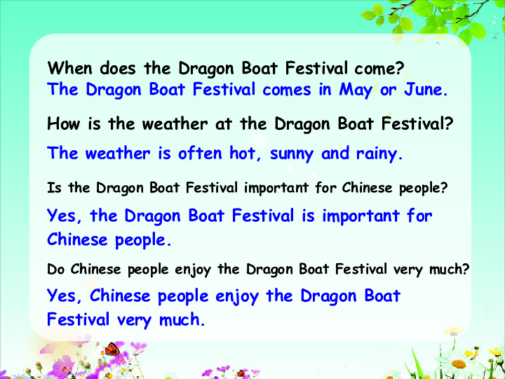Module 4 Unit 2 Festivals in china（The Dragon Boat Festival）课件（29张）