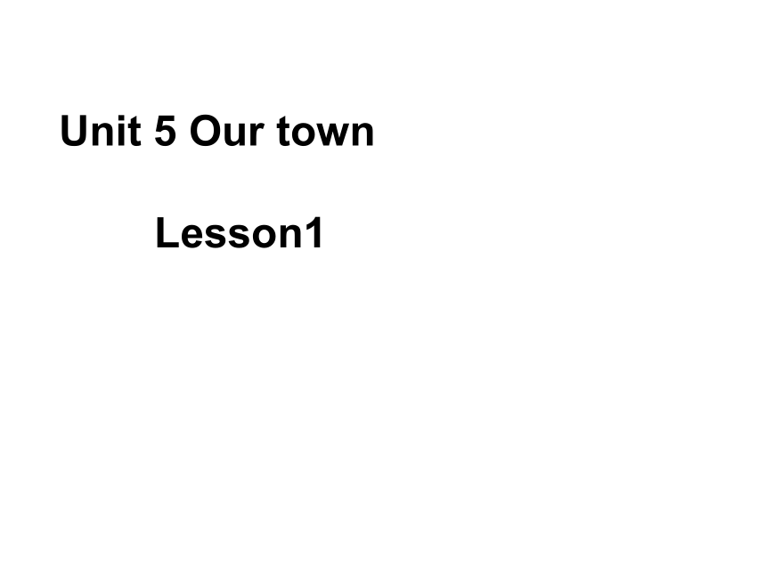 Lesson 1 Our town 课件