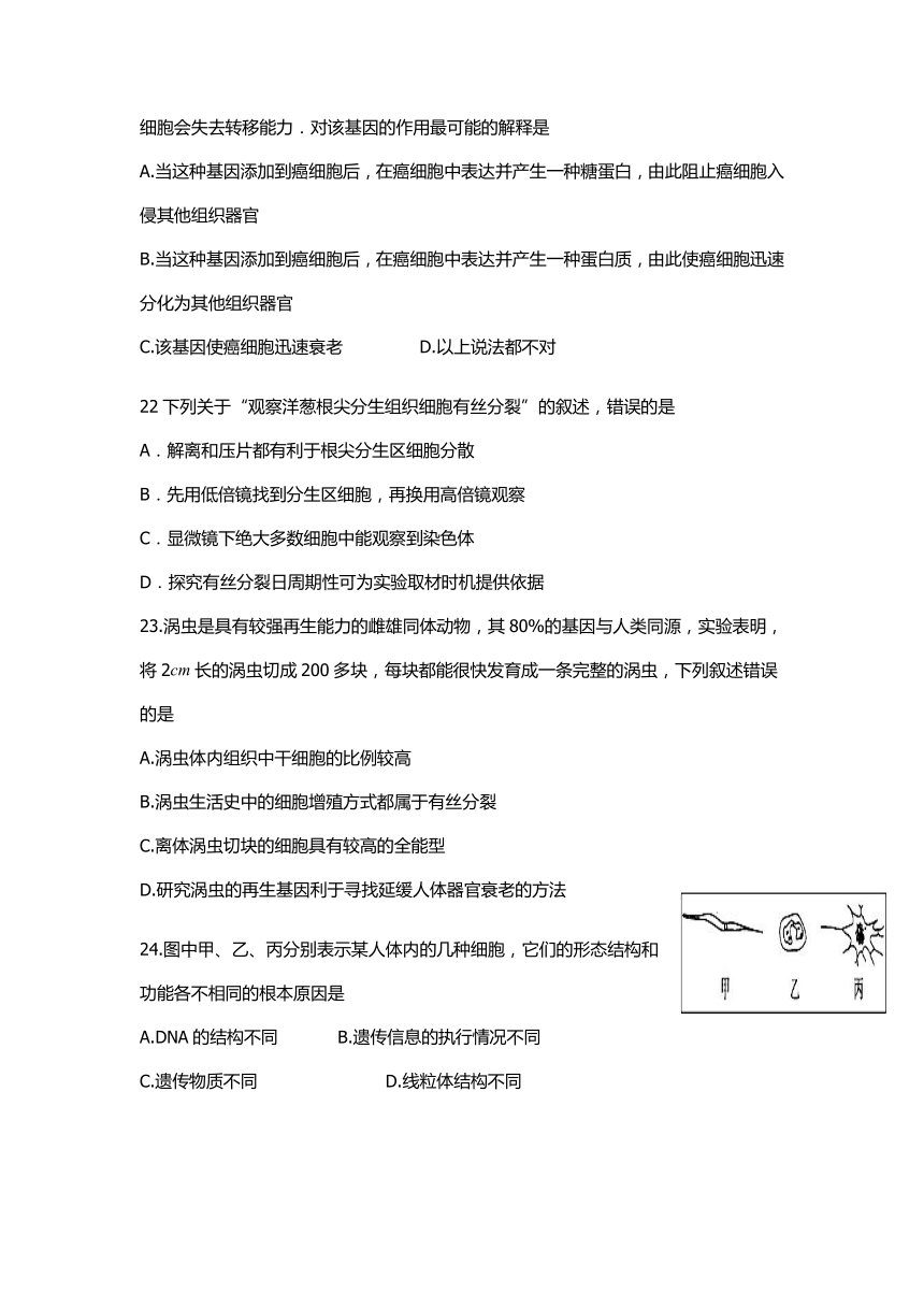 河北省邯郸市成安县第一中学2016-2017学年高一下学期第一次月考生物试卷