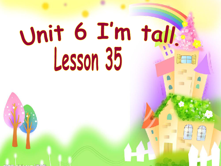 Unit 6  I’m tall.Lesson 35 课件（31张PPT）