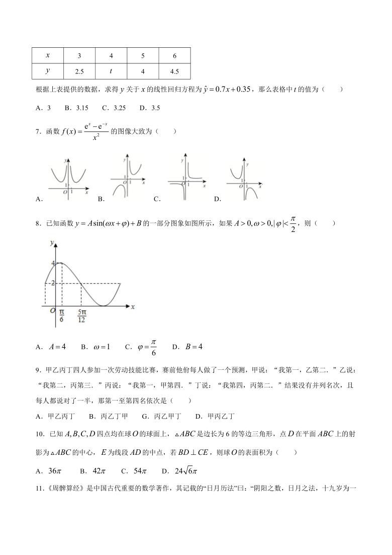 四川省成都市南开为明学校2021届高三9月月考数学（文）试卷 Word版含答案