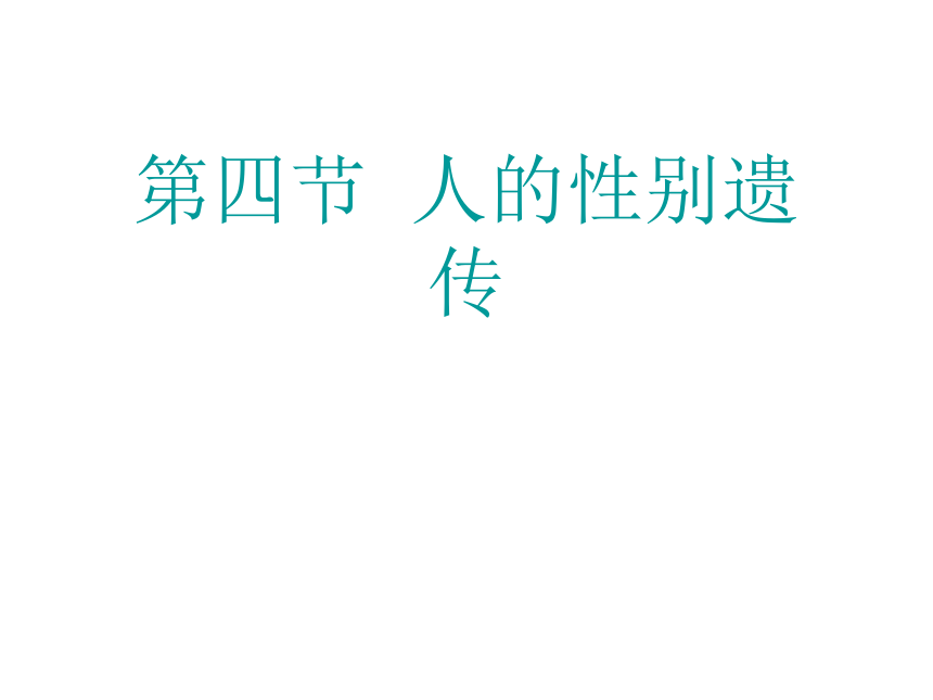 人教版生物八下7.2.4人的性别遗传 课件（30张ppt）