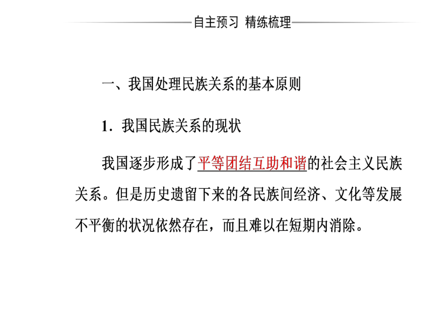 2016—2017年人教版政治必修2同步教学课件：第7课第1框处理民族关系的原则：平等、团结、共同繁荣39张PPT