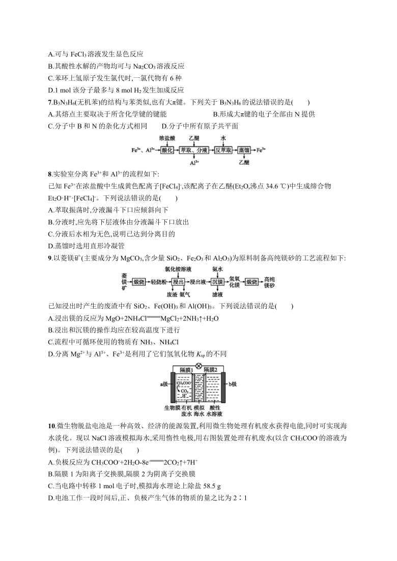 2020年普通高中学业水平等级考试化学(山东卷)