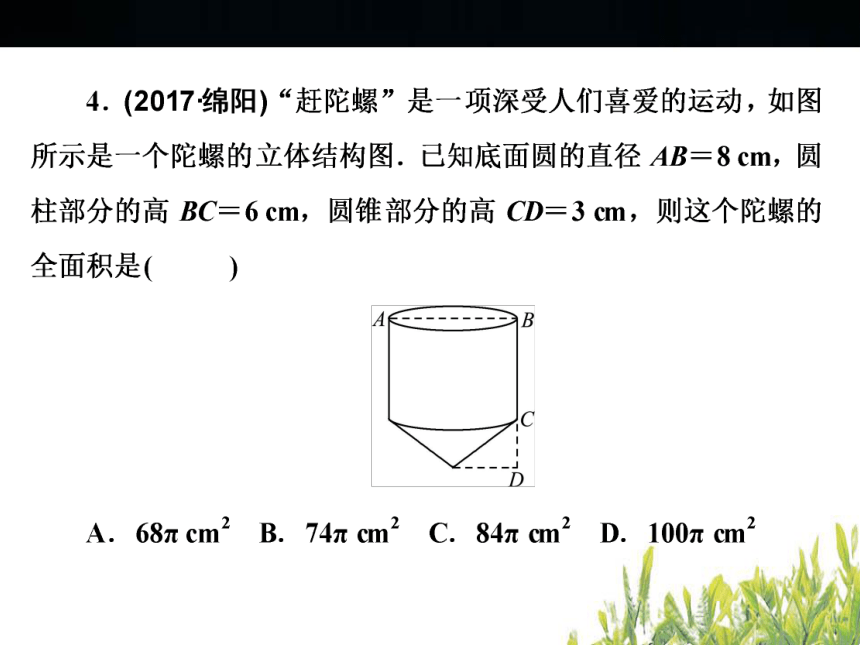 2018年浙江中考数学复习 圆 小自测（57张PPT）