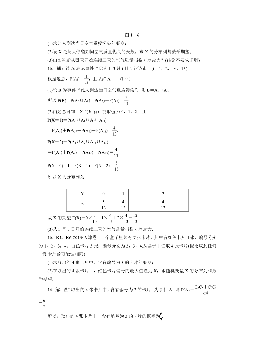 2013高考数学（理）真题（含部分模拟新题）分类汇编—K单元 概率