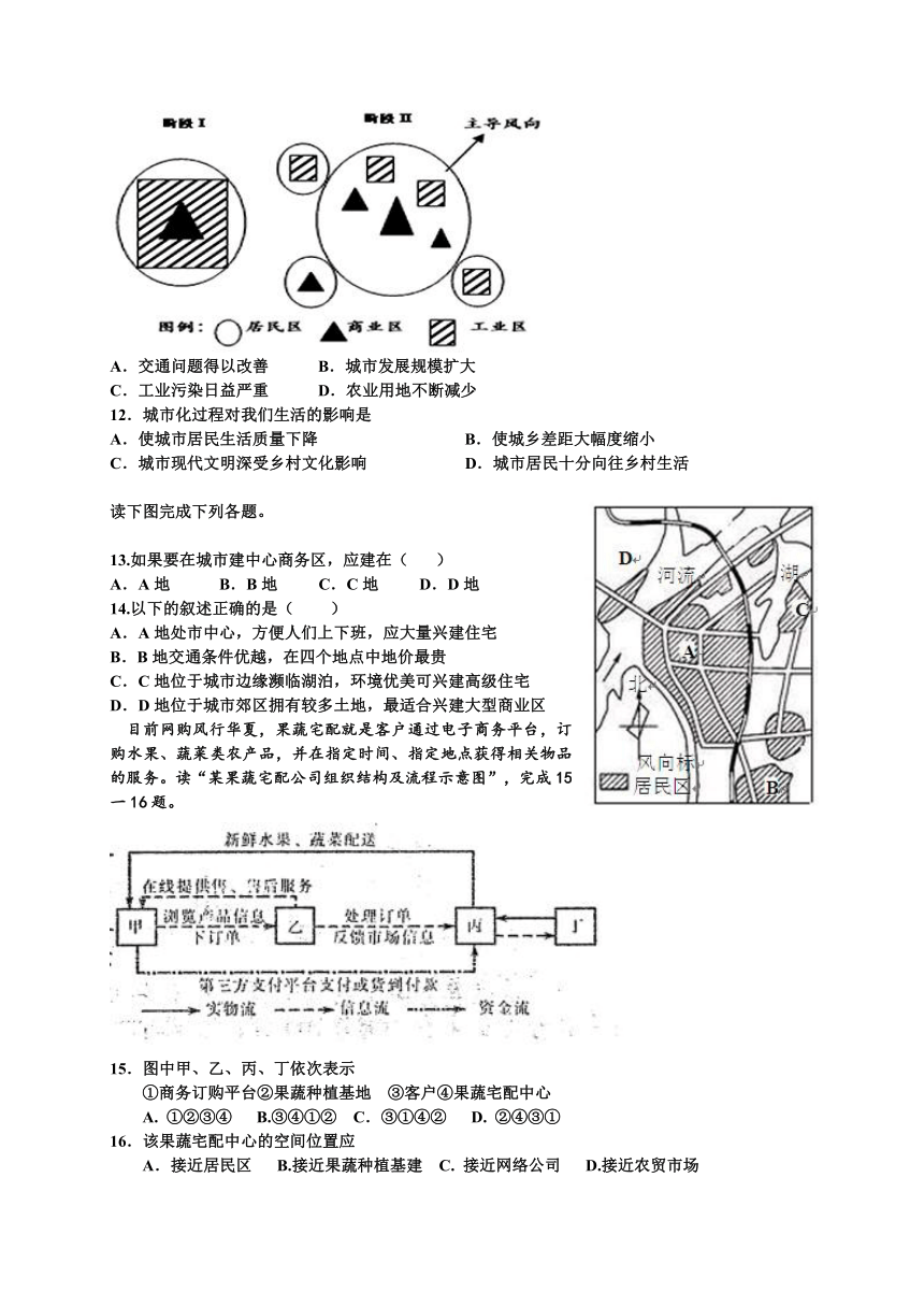 湖北省天门市三校2016-2017学年高一下学期期中考试地理试题 Word版含答案