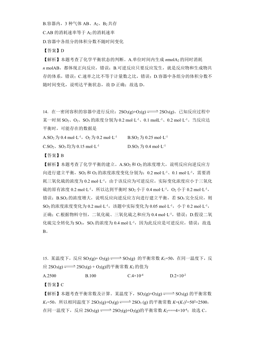 青海省西宁市第十四中学2015-2016学年高二上学期期中考试化学（详细答案版）