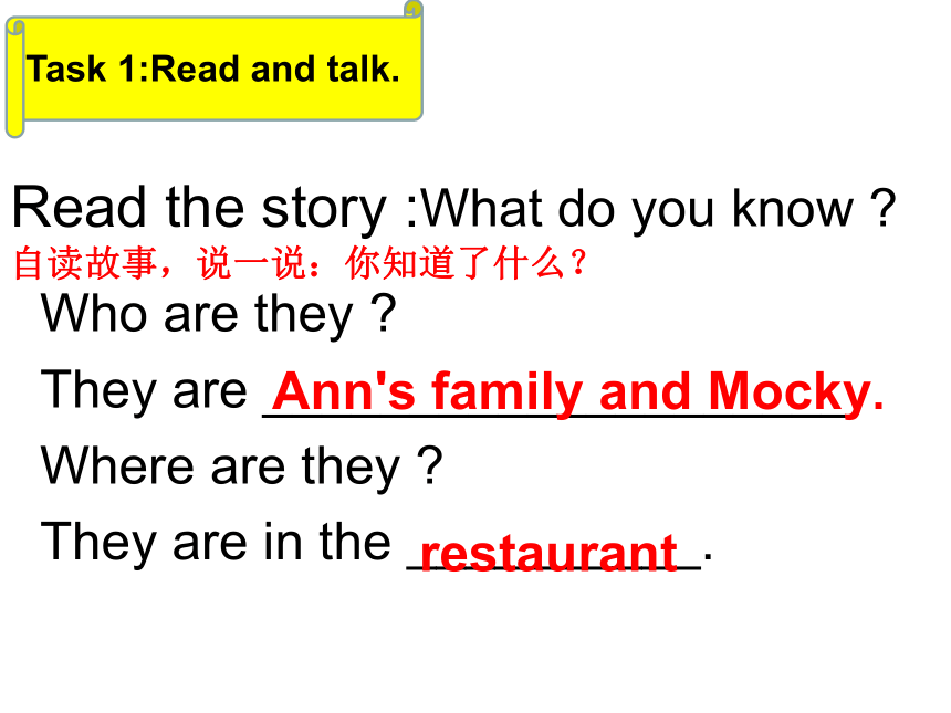 Unit 7 At the Restaurant  Lesson 1课件（共20张PPT）