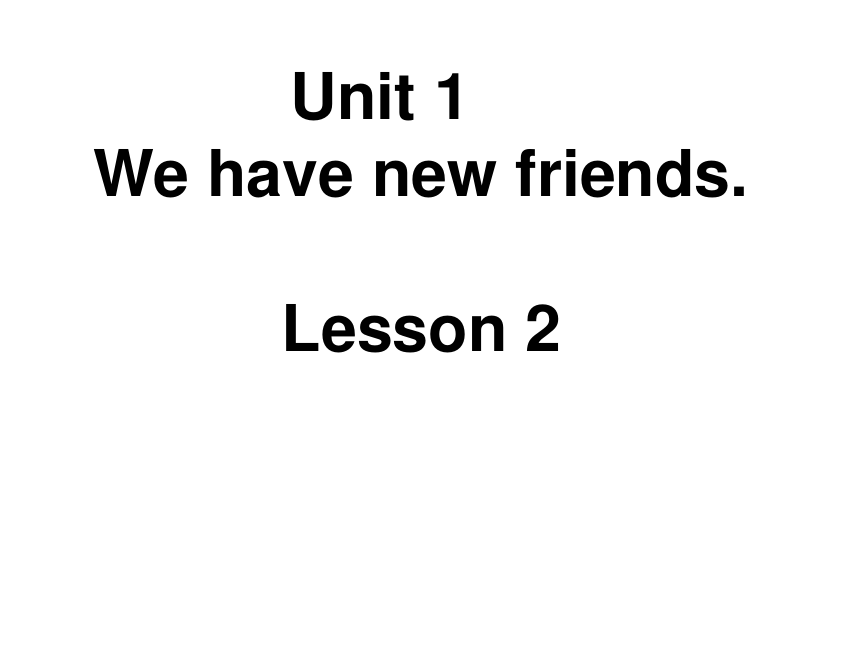 Unit 1 We have new friends Lesson 2 课件