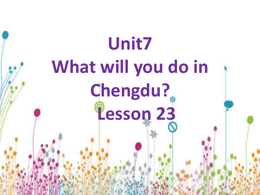 Unit 7 What will you do in Chengdu Lesson 23 课件
