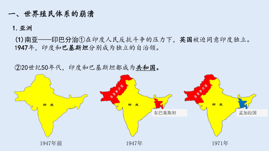 歷史統編版2019中外歷史綱要下第21課世界殖民體系的瓦解與新興國家的