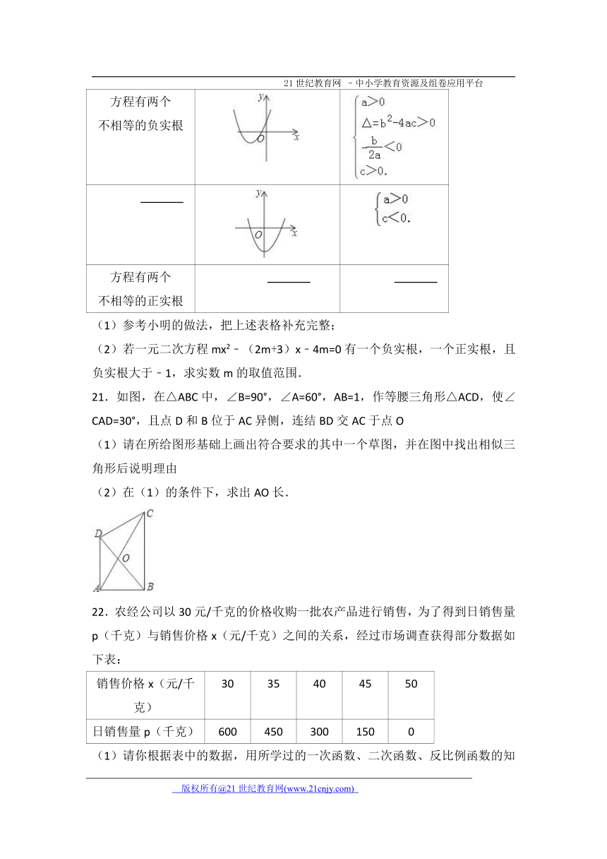 2017-2018学年度上学期九年级期末模拟数学试卷2