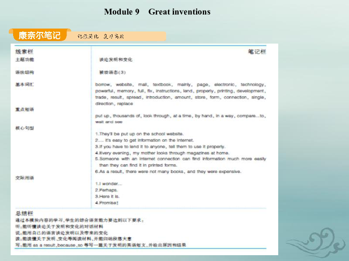 Module 9 Great inventions 教材全解课件+练习课件（共175张PPT）