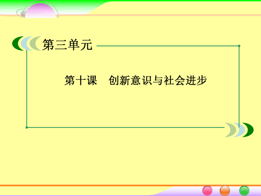 2014届高考政治[必修4]一轮总复习课件：3.10创新意识与社会进步