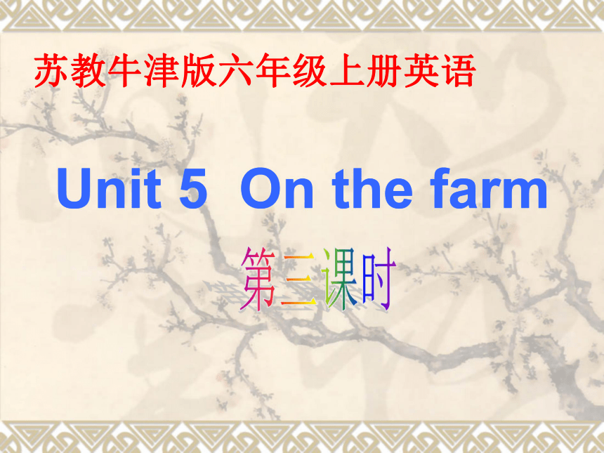 六年级英语上册 Unit 5 On the farm 第三课时课件