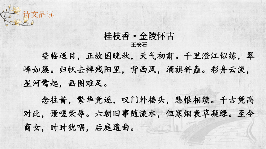 桂枝香·金陵怀古高一图片